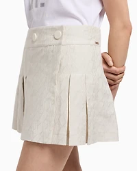 Mini skirt fabric with allover logo