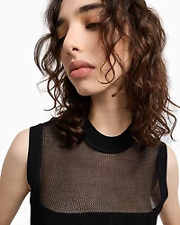 Openwork knit top