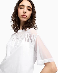 T-shirt with transparent insert