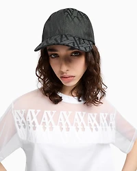 Cap with allover logo visor