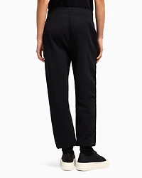Jogger pants with logo and rhinestones