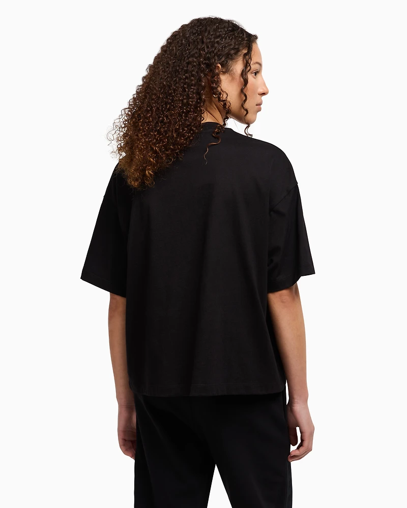 Relaxed fit T-shirt with logo bands on the shoulders