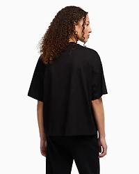 Relaxed fit T-shirt with logo bands on the shoulders