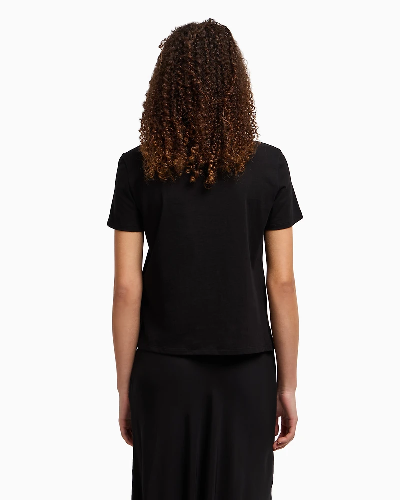 T-shirt with rhinestone heart