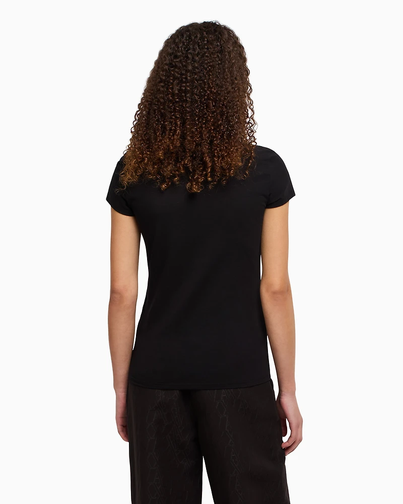 Slim fit T-shirt with central logo