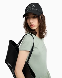 Visor hat with rhinestone logo