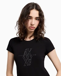 Slim fit T-shirt with embroidered logo