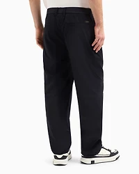 Slim fit twill trousers