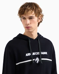 Cotton hoodie with central logo