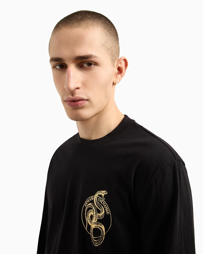 Regular fit long-sleeved jersey t-shirt