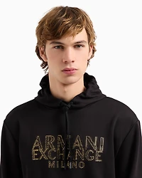 Hoodie with blurred logo effect