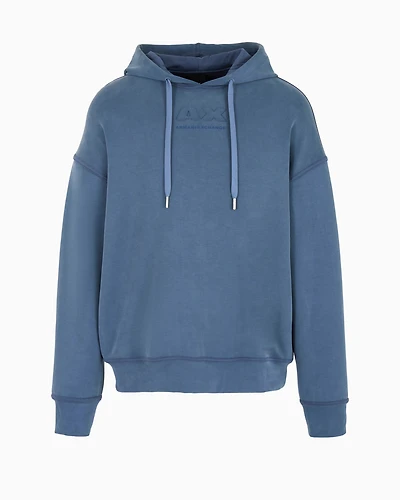 Stretch fabric zip-up hoodie