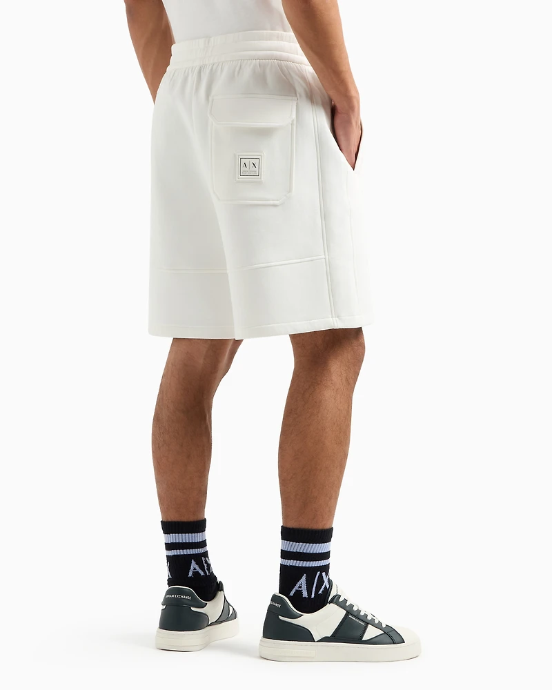 Bonded cotton Bermuda shorts