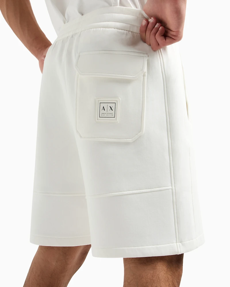 Bonded cotton Bermuda shorts