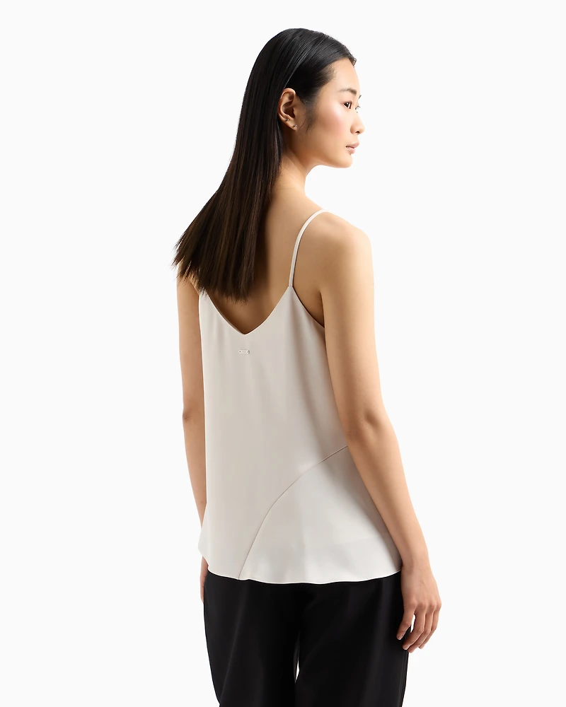 Matte satin fabric top
