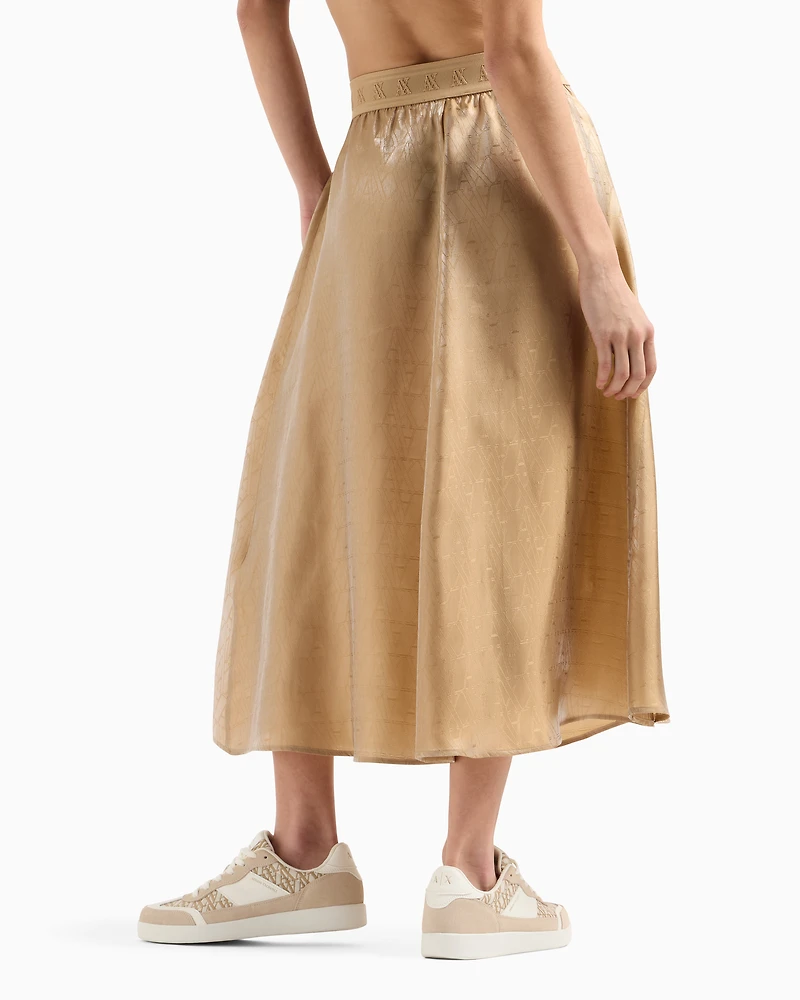 Shiny Midi Skirt