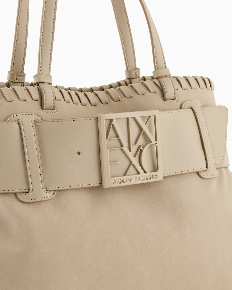 Large shoulder bag with ASV logo detail
