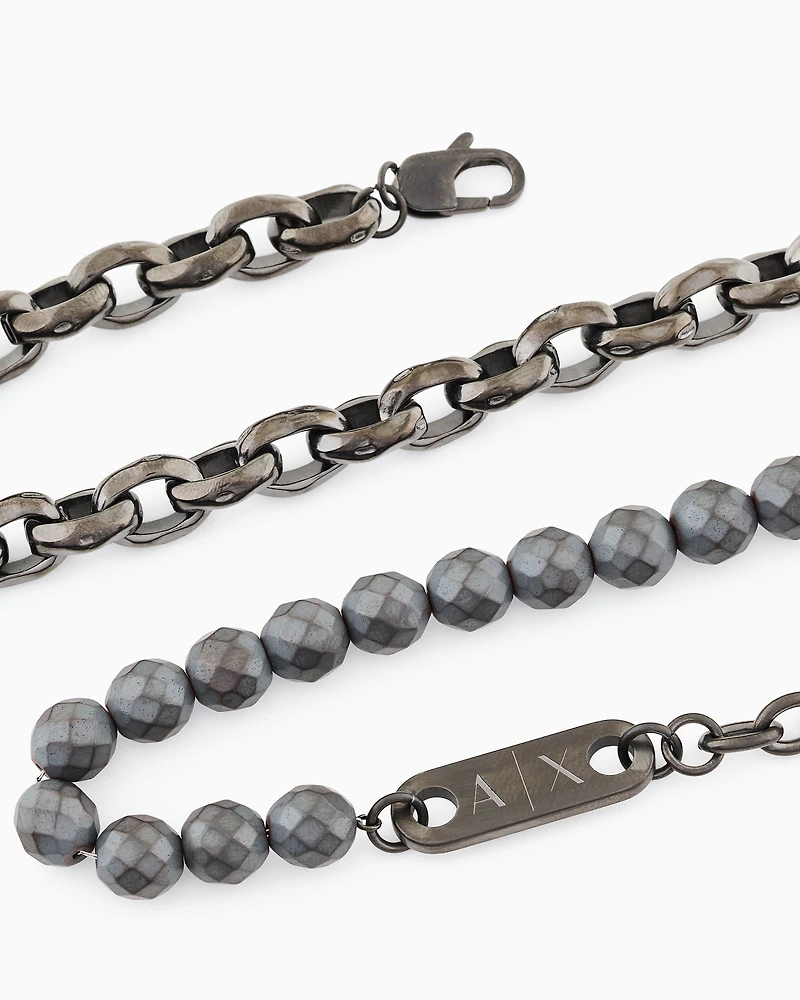 Gunmetal Hematite Chain Necklace