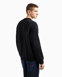 Crewneck cotton blend sweatshirt