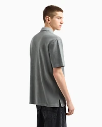 Used effect cotton piquet polo
