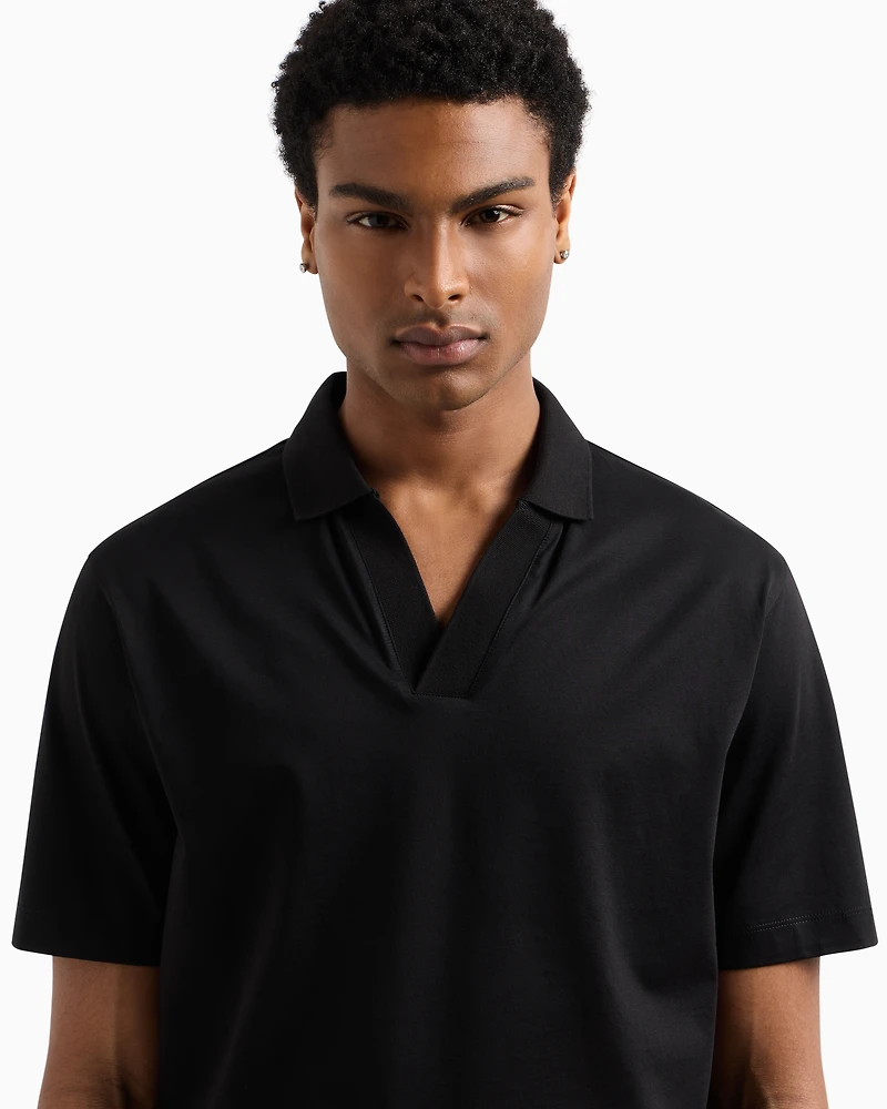 Regular fit polo shirt mercerised cotton