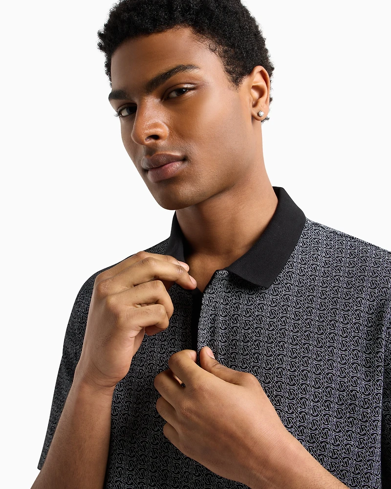 Regular fit polo shirt stretch jersey
