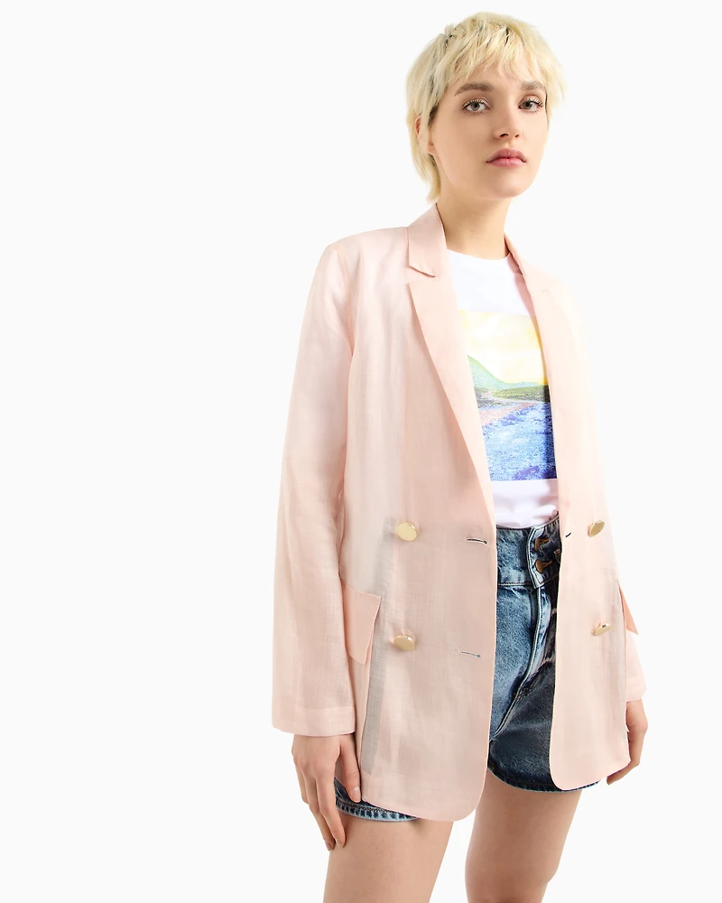 Relaxed fit T-shirt with postcard print