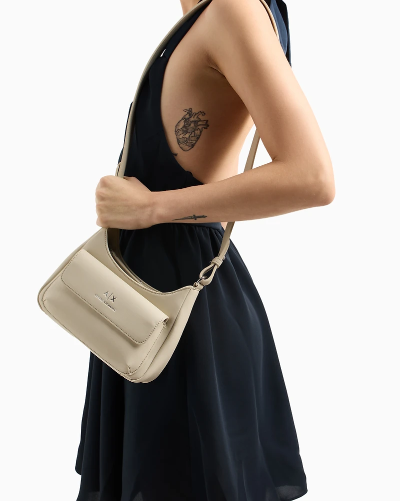 Shoulder bag with external pocket