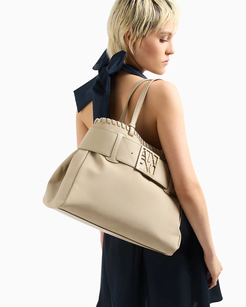 Large shoulder bag with ASV logo detail