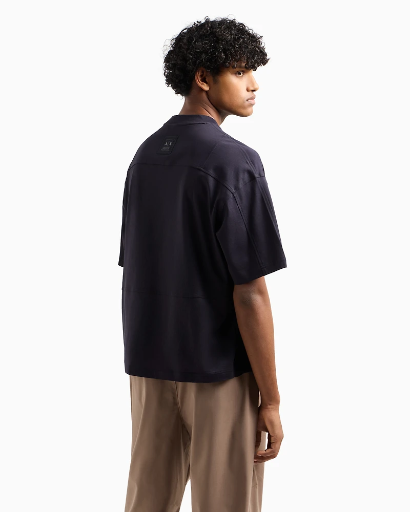 Mercerized cotton short-sleeved sweatshirt