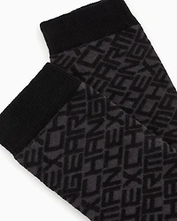Cotton blend socks with logo