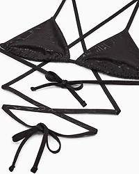 Lace-up bikini top