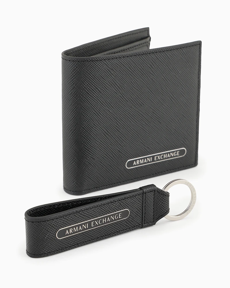 Wallet and keychain set
