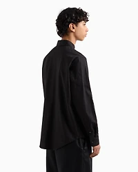 Regular fit cotton jacquard shirt