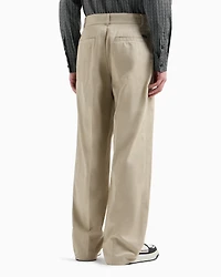 Oversized cotton twill trousers