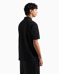 Regular fit polo shirt with tone-on-tone allover logo