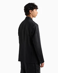 Double-breasted jacket lyocell