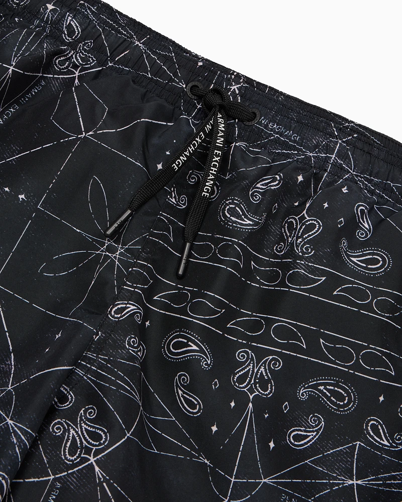 Allover patterned boxer costume