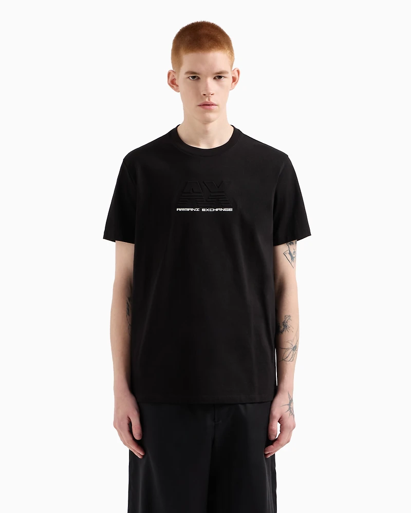 Regular fit T-shirt with embossed logo