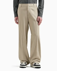 Oversized cotton twill trousers