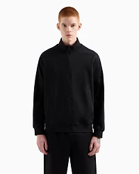 Full zip sweatshirt with logo bands