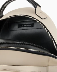 Rounded backpack with logo