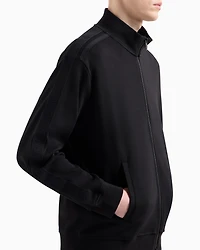 Full zip sweatshirt with logo bands