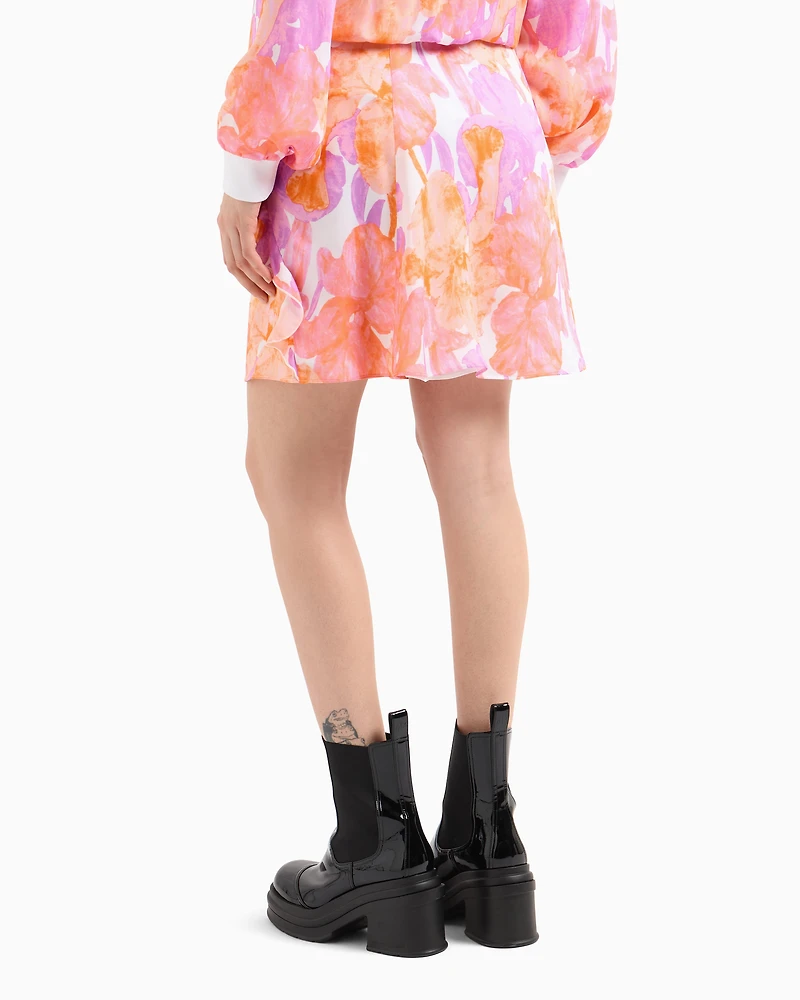 Short skirt floral fabric