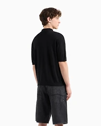 Linen and cotton polo