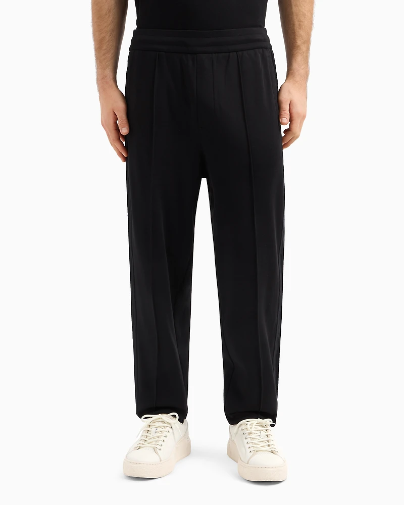 Regular fit trousers with contrasting band