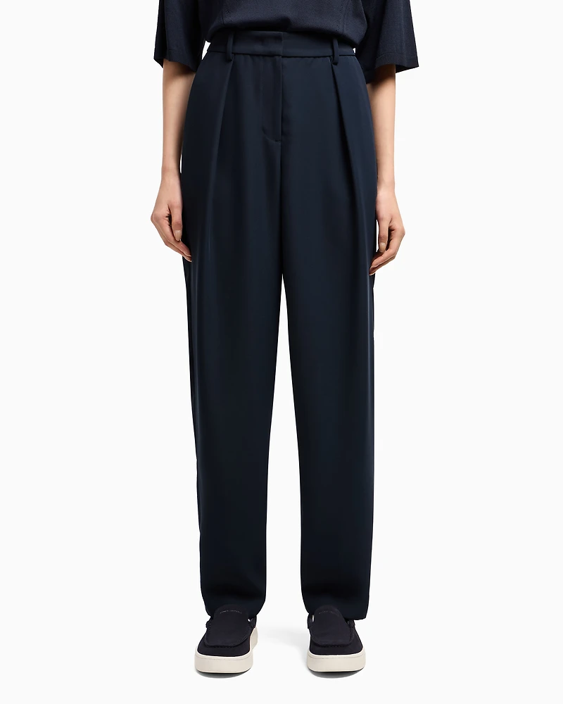Soft trousers with pleats