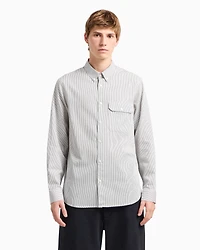 Regular fit button down striped shirt