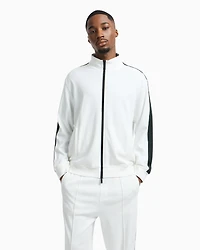 Full zip sweatshirt with logo bands