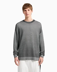 Dégradé effect ribbed cotton sweater